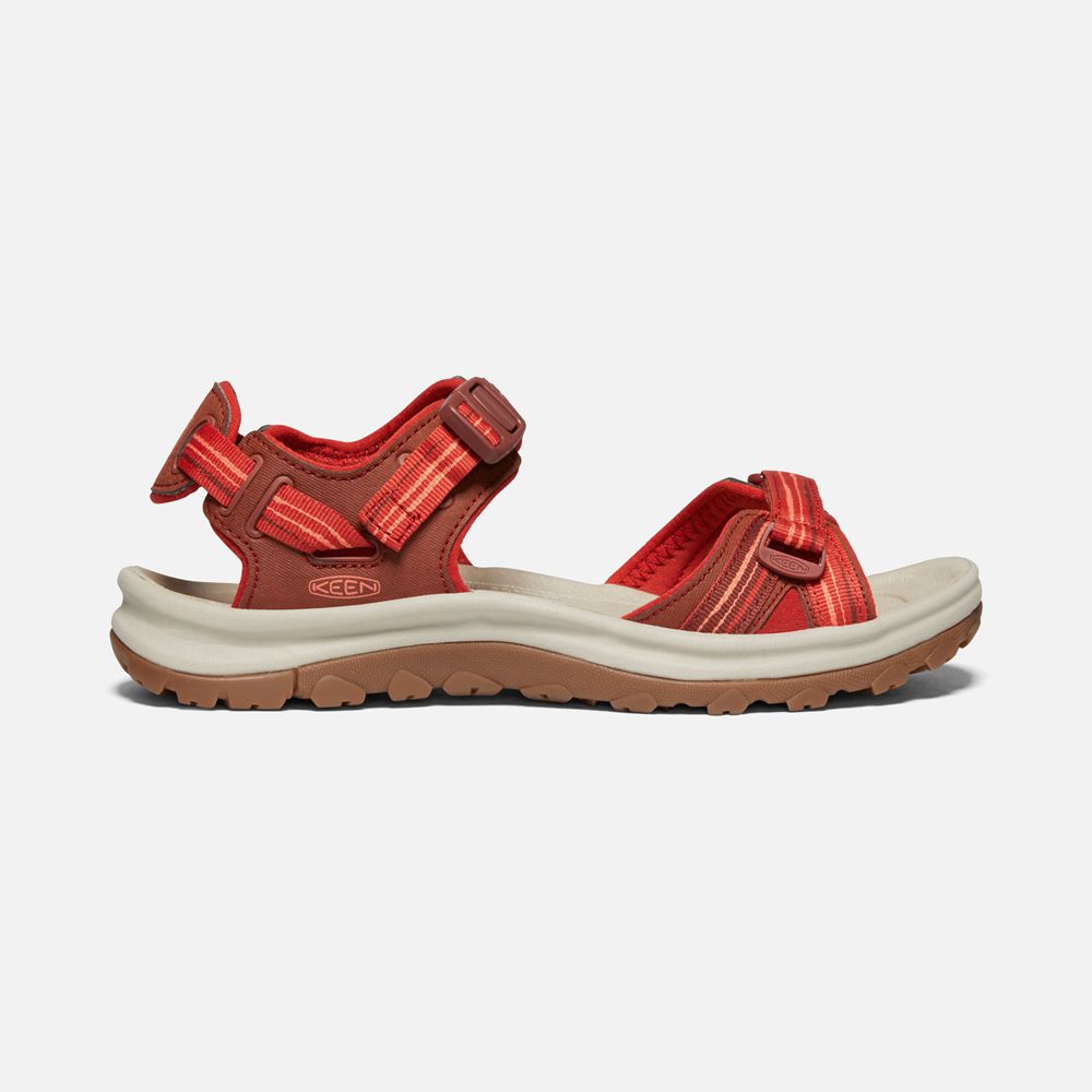 Keen Outdoor Sandalet Kadın Mercan/Kırmızı - Terradora Ii Open Toe - Türkiye LFJI09368